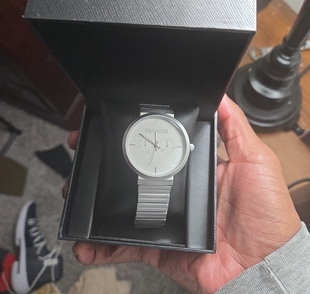 Steve Madden Men's Silver Watch